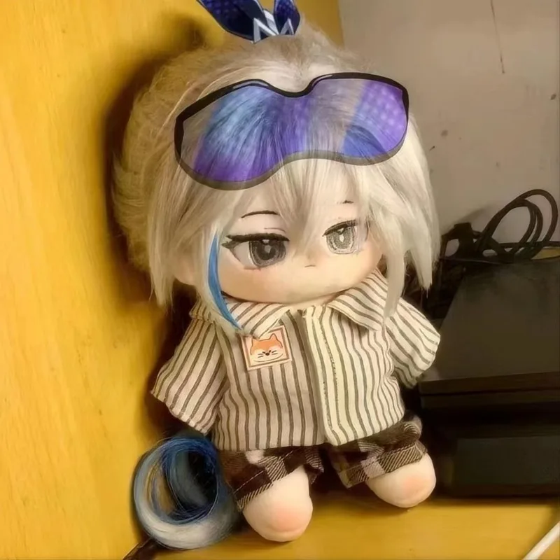 

20cm Game Honkai: Star Rail Silver Wolf Handsome Cosplay Plush Doll Toys Customization Figure Body Soft Dress Up Xmas Gifts