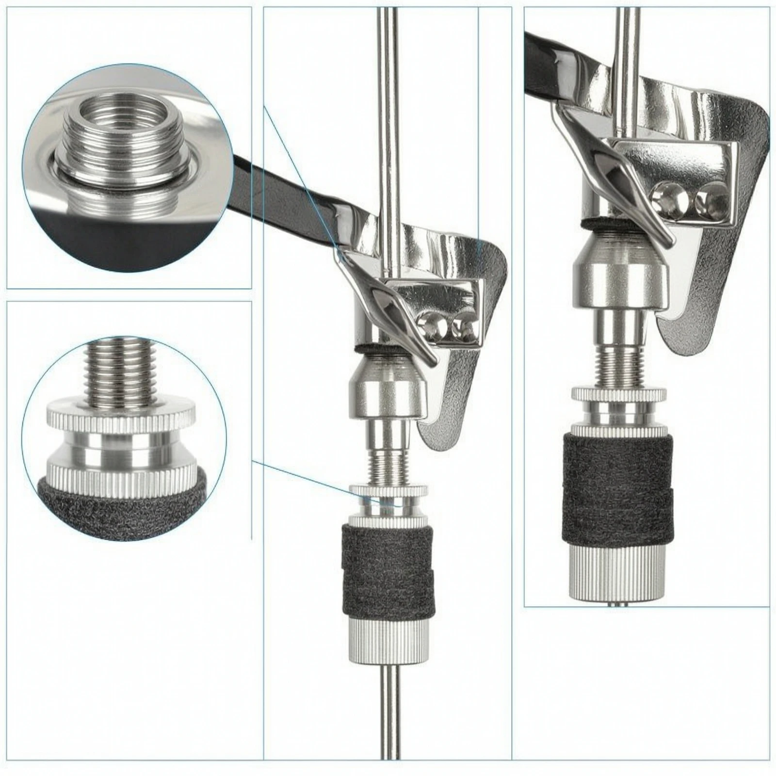 Hi-Hat Drop Clutch 8mm Hi-Hat Clutch Drum Accessory Quick-Release Hardware Secure Grip for Drummers, Rehearsal Rooms