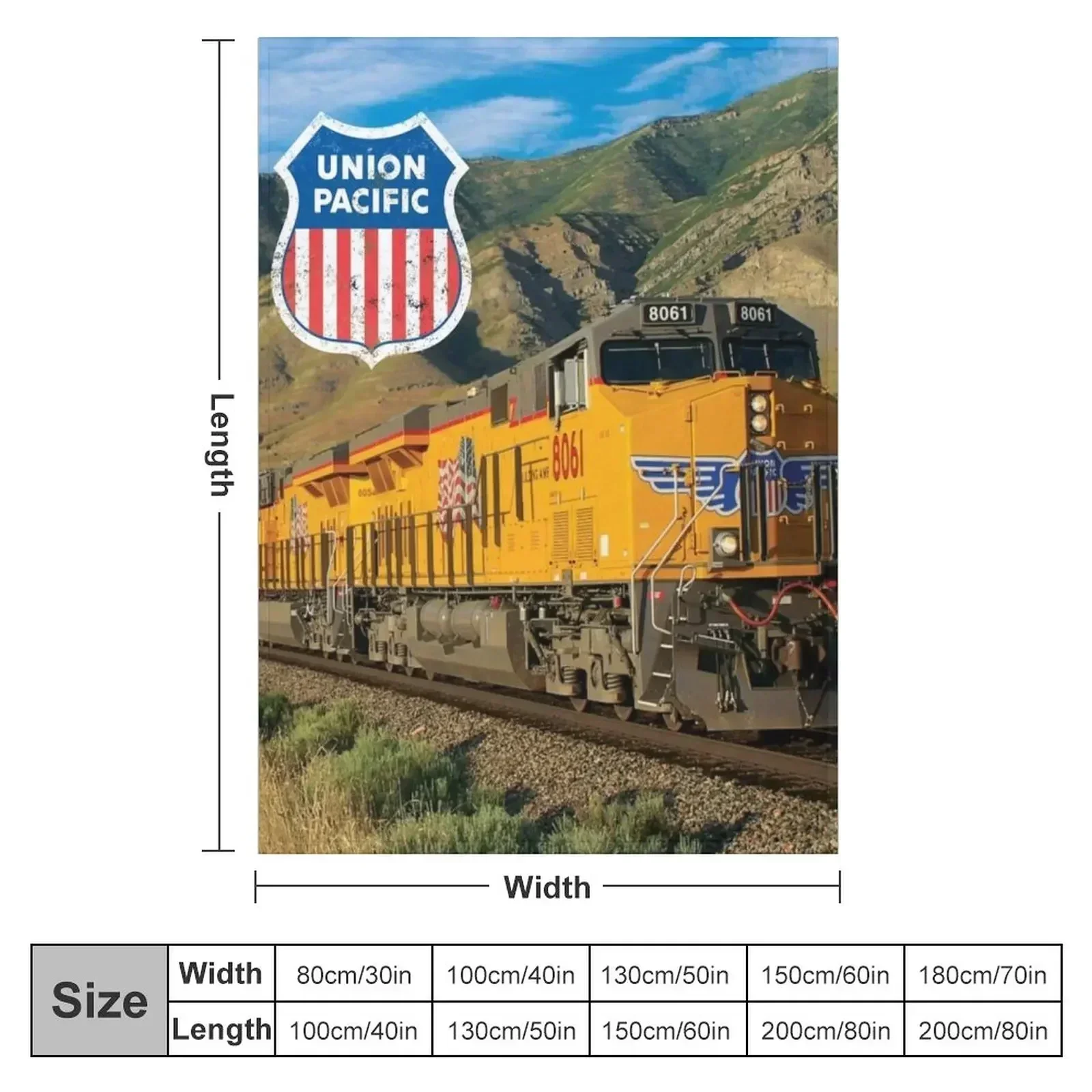 Union Pacific (Distressed) Throw Blanket couch cozy soft plush fuzzy picnic outdoor blanket