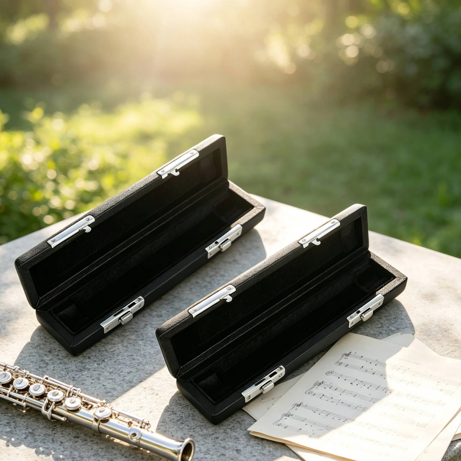 2 Pieces Piccolo Case Shielding Piccolo Case with Soft Soft Padding Compact Portable for Flutists, Travel, Rehearsal
