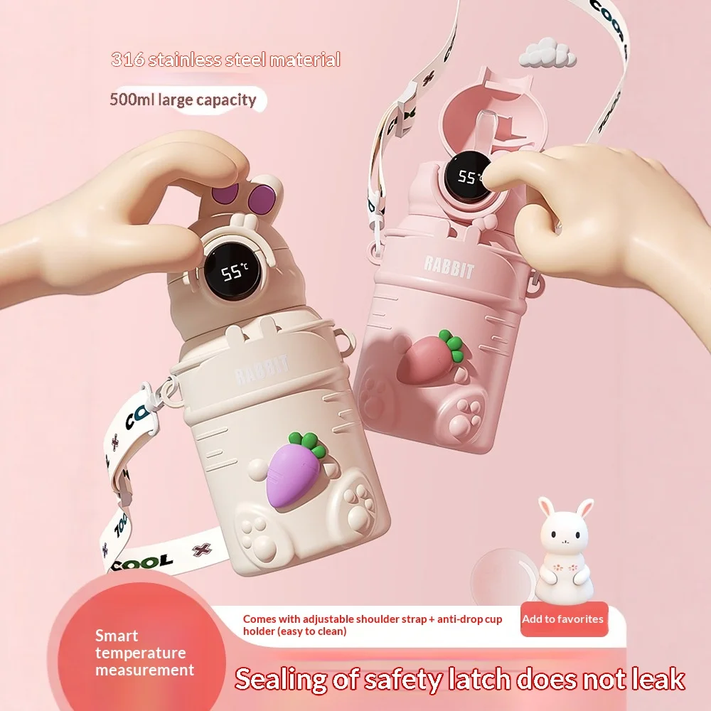 

New children's insulated cup - 316 stainless steel water cup. Suitable for girls, infants, kindergarteners. Perfect for school u