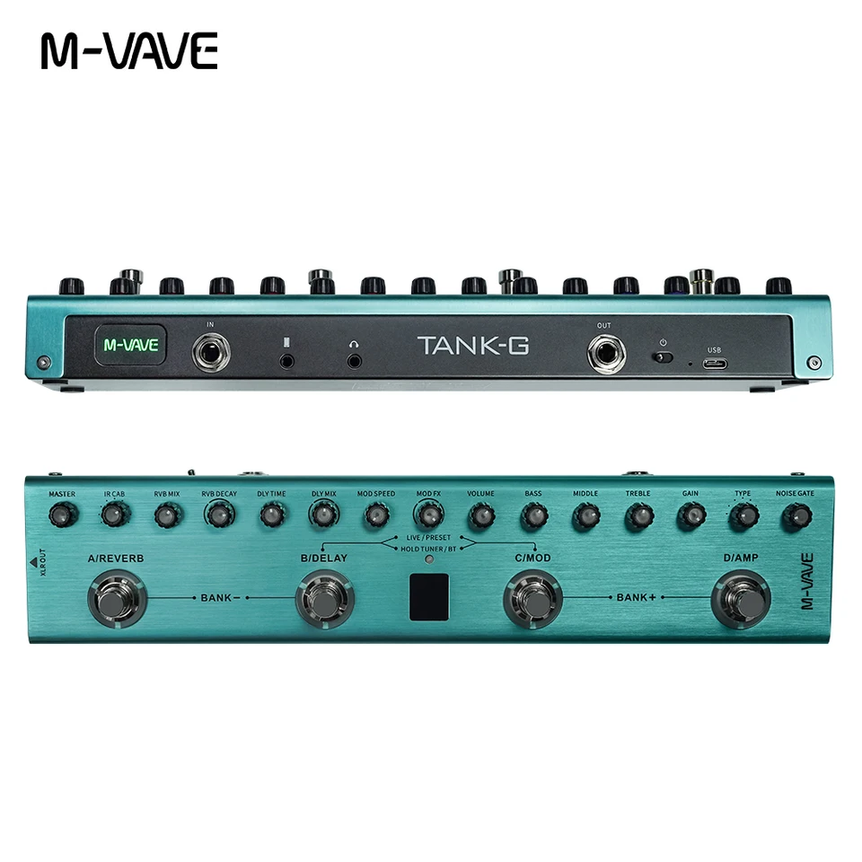 M-vave-充電式マルチエフェクトペダル、タンク-g、36プリセット、9