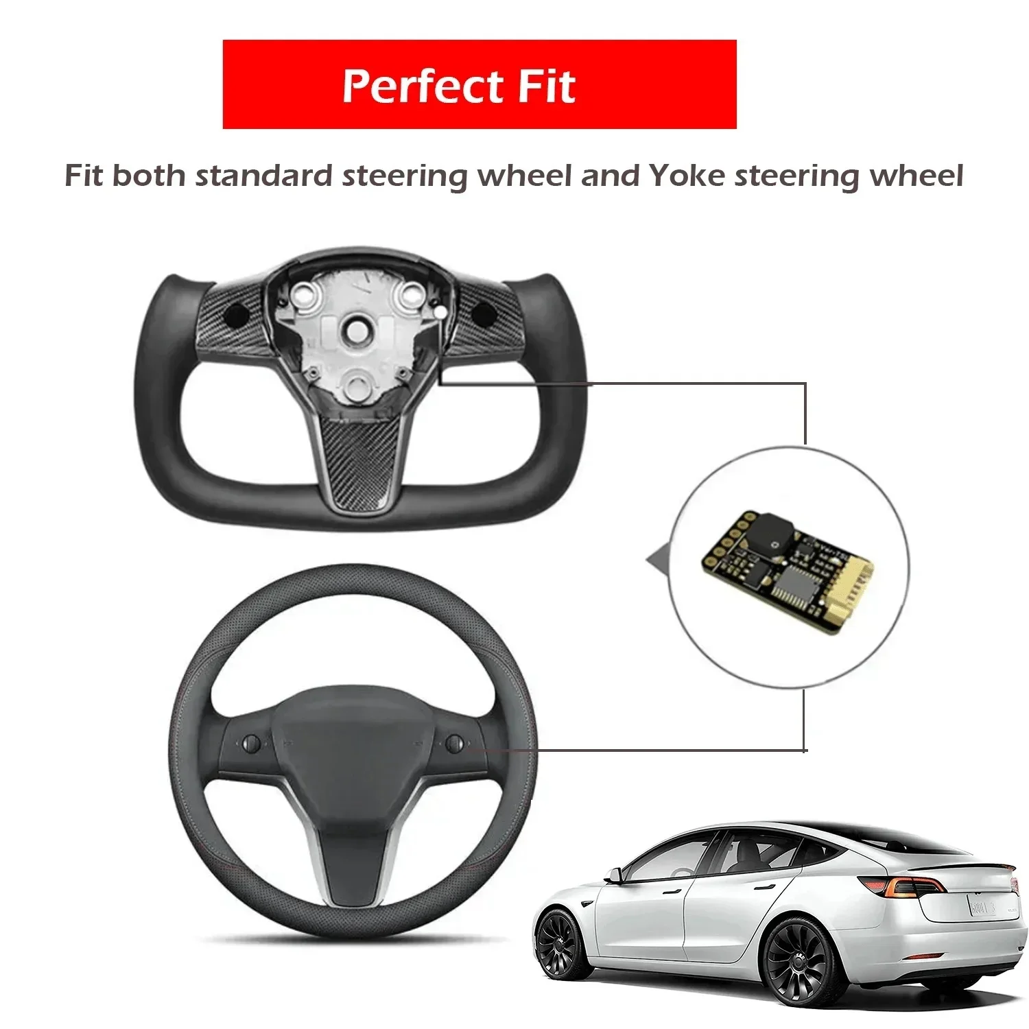 FSD AP Assist Auxiliary Chip For Tesla Model Y 2024 Model 3 2017-2023 Autopilot Nag Elimination Module Steering Wheel Module