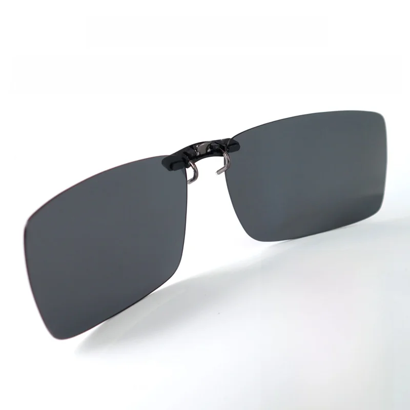 超軽量でおしゃれな偏光サングラス、処方箋対応クリップオンuvカット、釣りや運転に最適、男女兼用、スクエアフェイスシェイプ