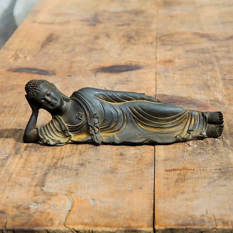 

Buddha's Ornament Reclining Buddha Sakyamuni The Founder of Buddhism Buddhist Mood Desktop Ornament