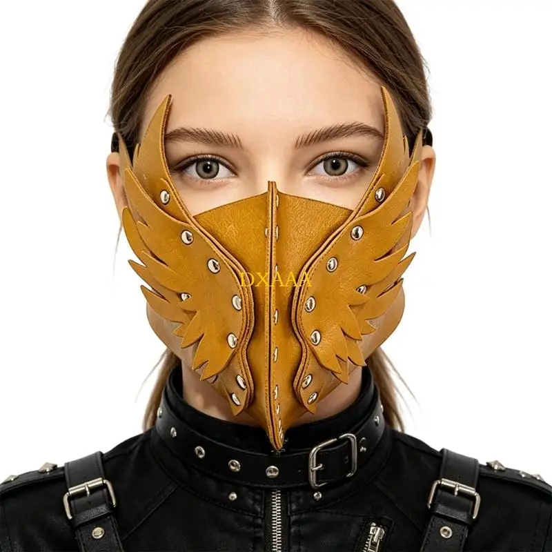 DXAA Flexible PVC Costume Mask, 1 with Layered Side Panels for Parties