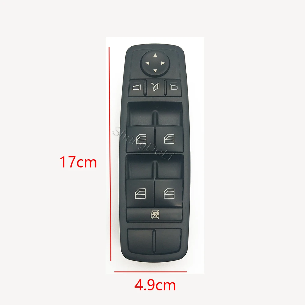 For Mercedes W164 W251 GL320 R320 R500 R63 GL450 GL550 Car Electric Master Window Mirror Switch Black Left Front