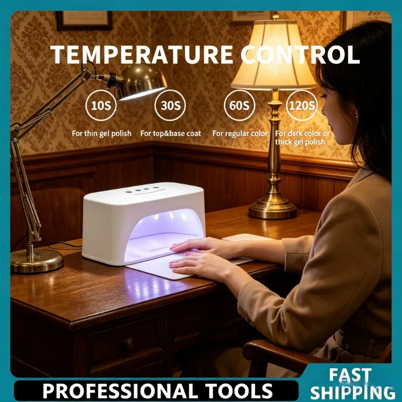 

Cordless Uv Nail Lamp Rechargeable Professional Gel Machine With 4 Timers