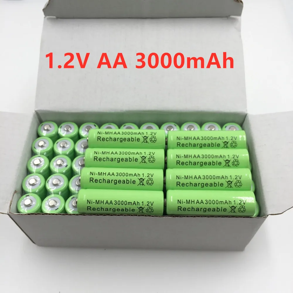 4-20 قطعة بطارية AA جديدة قابلة لإعادة الشحن 3000 مللي أمبير في الساعة 1,2 فولت ألكاليناس أبطارا قابلة لإعادة الشحن