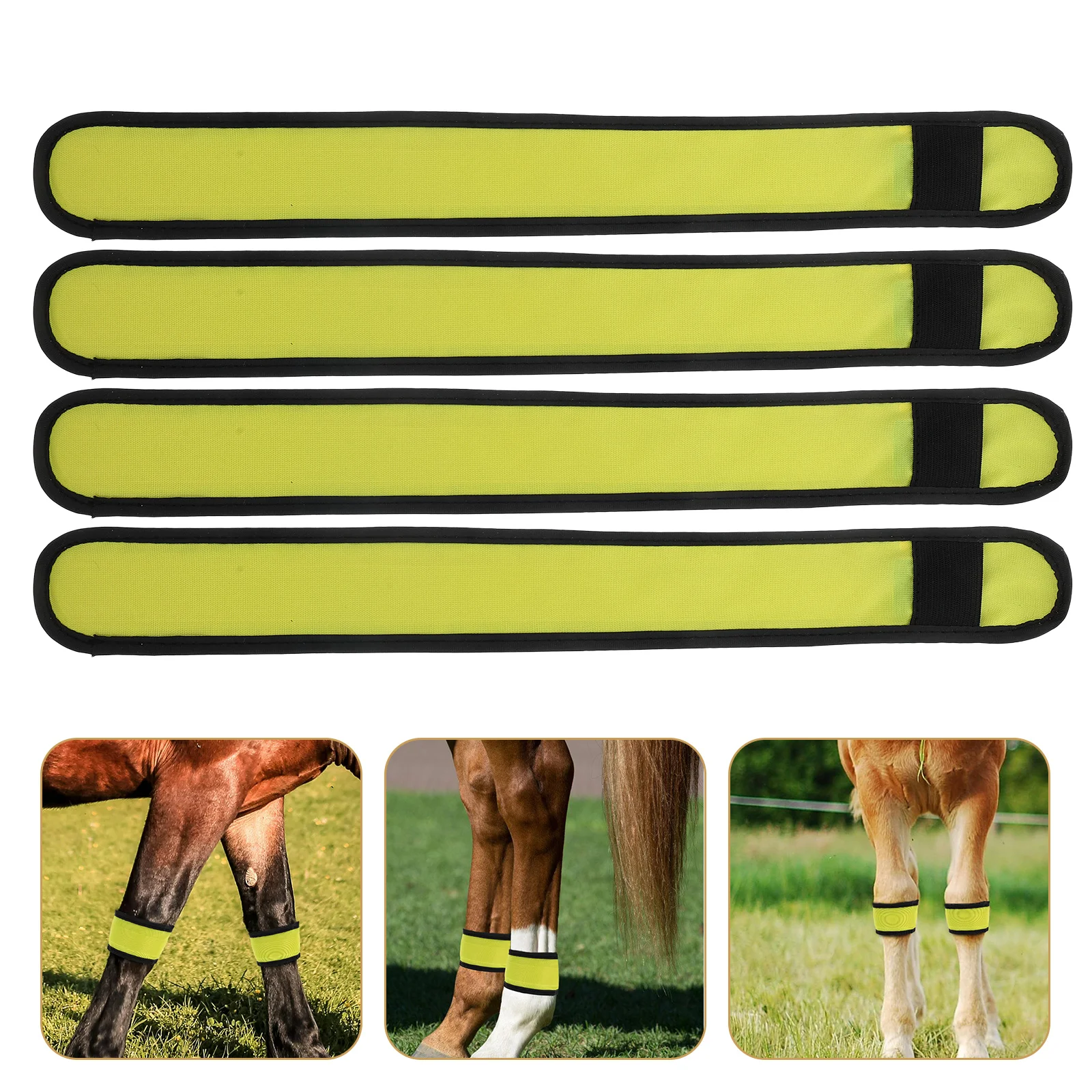 4-delige paarden enkelband legging verlichting kraag LED-armbanden gloeiende bandflitser