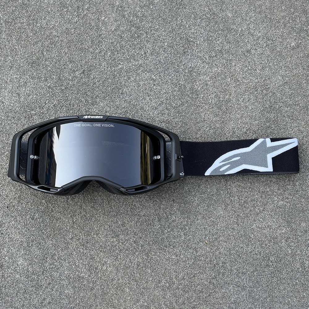 Neueste Motorradbrille mit HD-Gläsern, Winddichte Sportbrille für Motocross, MTB, ATV, Radsport, Rennen, Offroad, UV400-Schutz Sonnenbrille – Detail 3