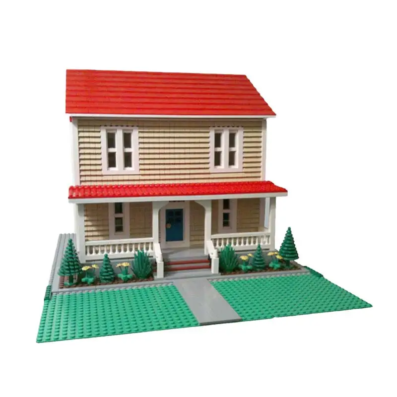 Countryside Scenery Simple Farm House Architecture Model Building Blocks Ultimate Collection Bricks Toys Children's Souvenirs