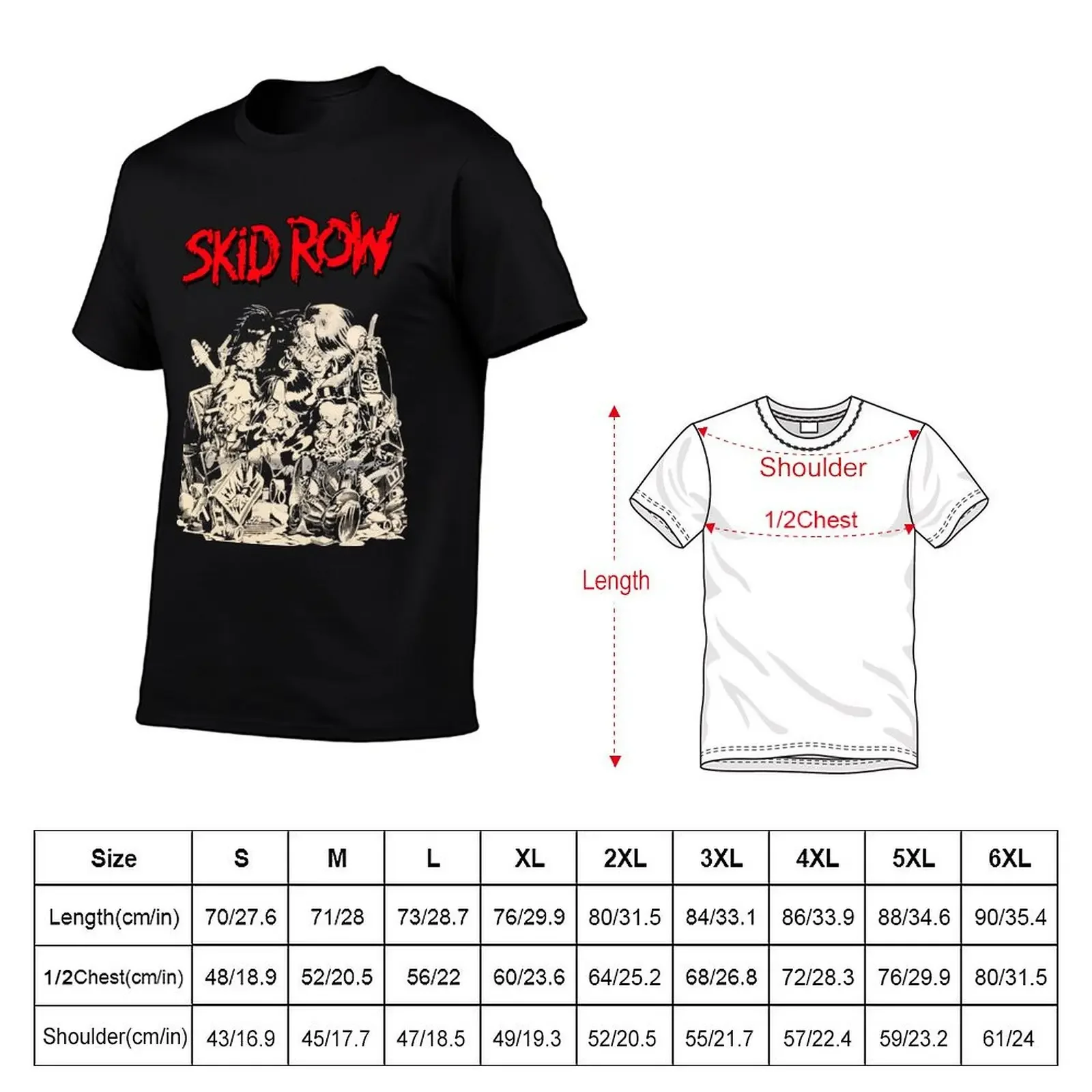 Skid Row Japan Tour 1992 Vintage T-Shirt blacks summer tops cotton graphic tees mens designer t shirt