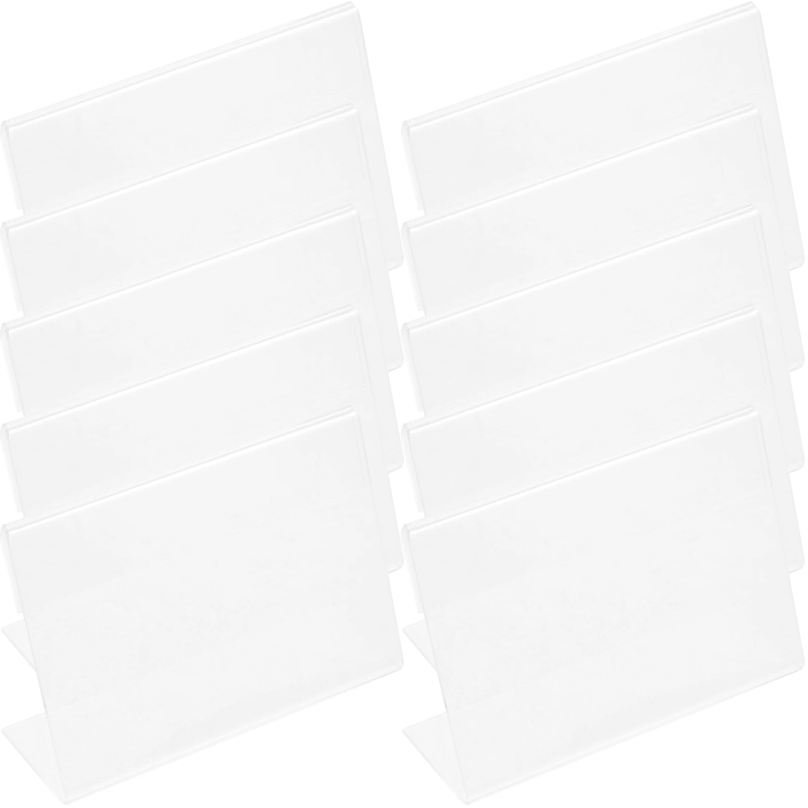 

20pcs Acrylic Table Sign Holders Stable Price Tag Display Stands For Supermarket Retail Store Office L Shape Multi-Function