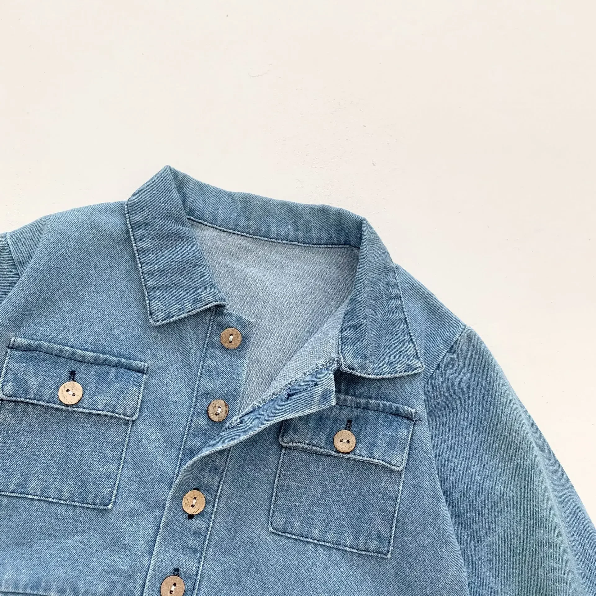 2023 Korea Denim Baby Romper Fashion Long Sleeve Jumpsuit Kids Spring Autumn Infant Boy Clothes Toddler Girls One-piece Onesie image 3