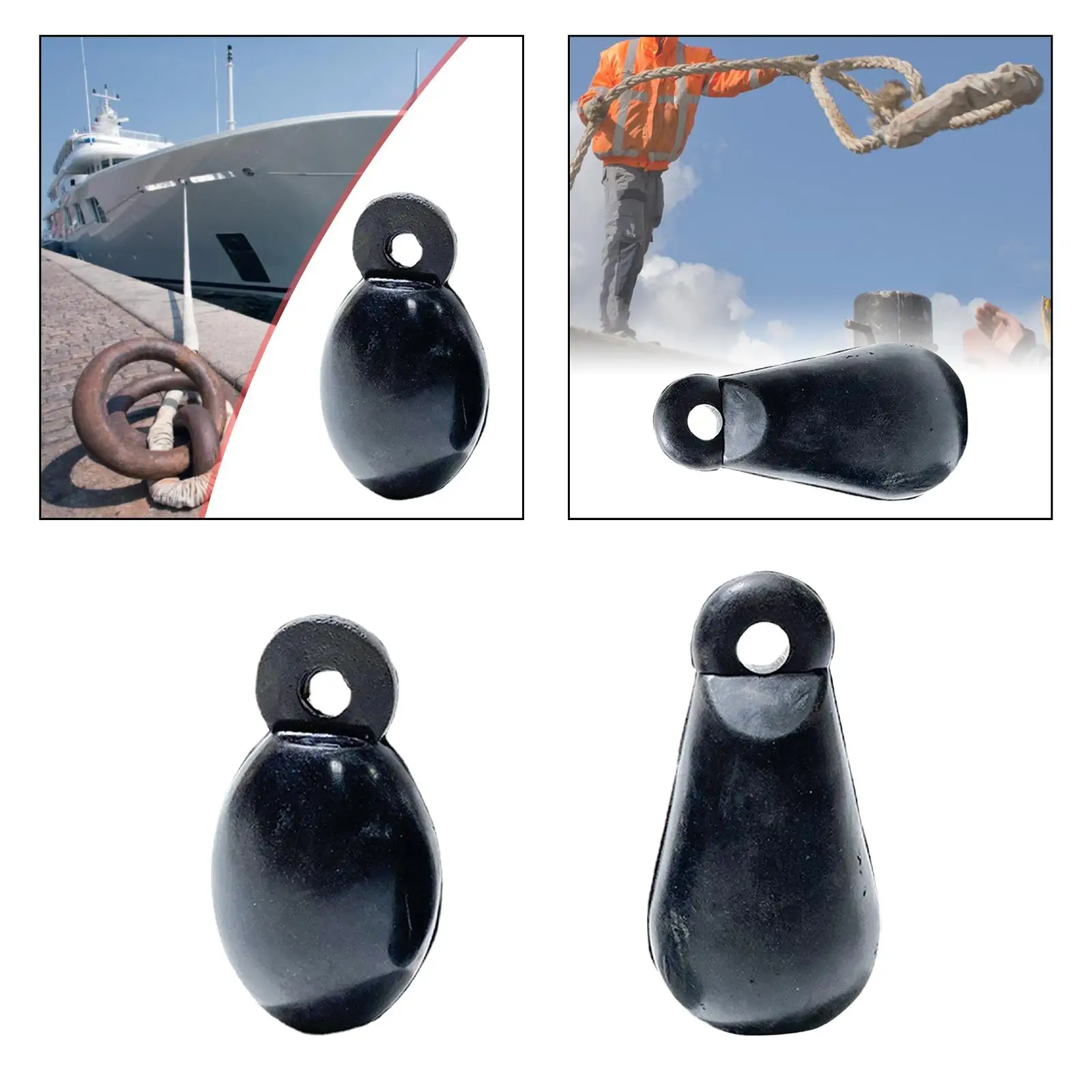 

Throw Weight Outdoor Rubber Iron Ball for Kayaking Water Sports Lifesaving