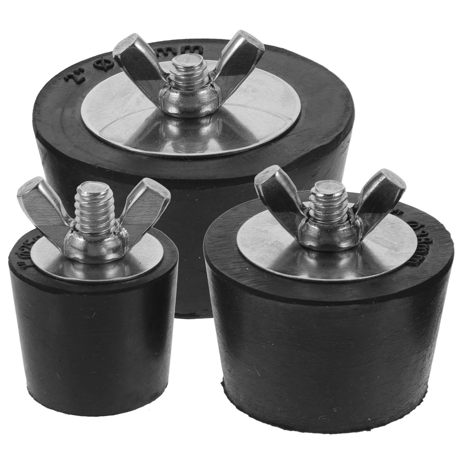

3pcs Pipe Anti-Freeze Rubber Plugs Replacement Set Swimming Pool Return Plugs Stainless Steel Durable Ground Pool Stoppers For