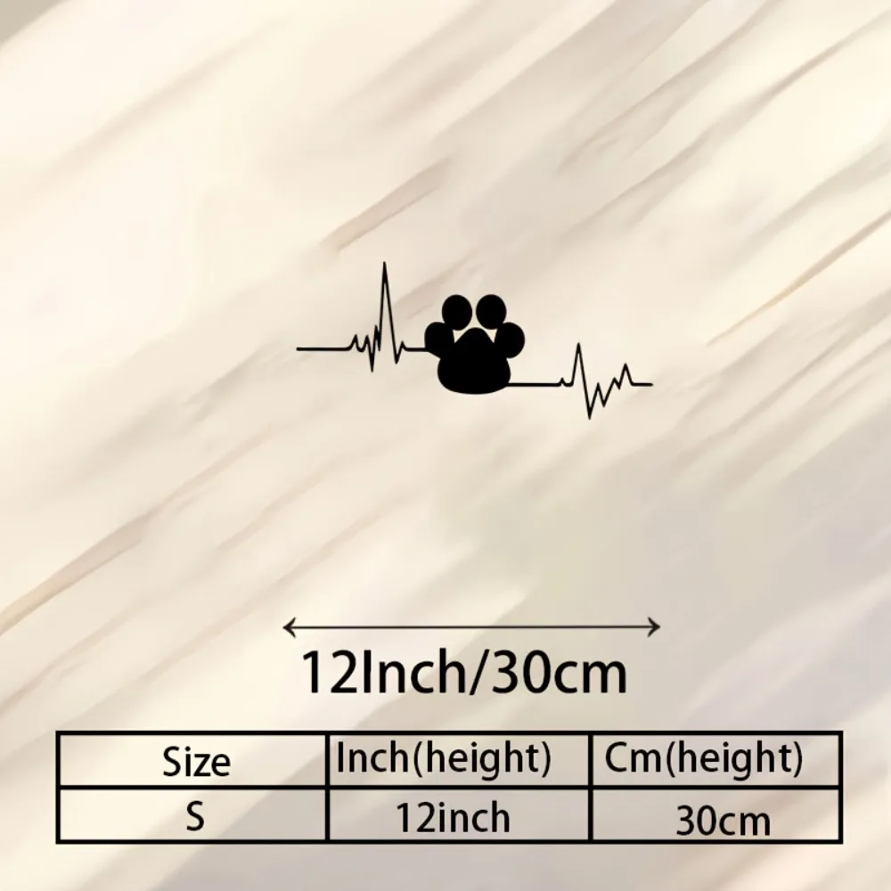 Vintage Dog Paw Heartbeat Iron Wall Art Cute Hooks Metal Decor Bedroom Fence Home Rustproof Gift Ornament