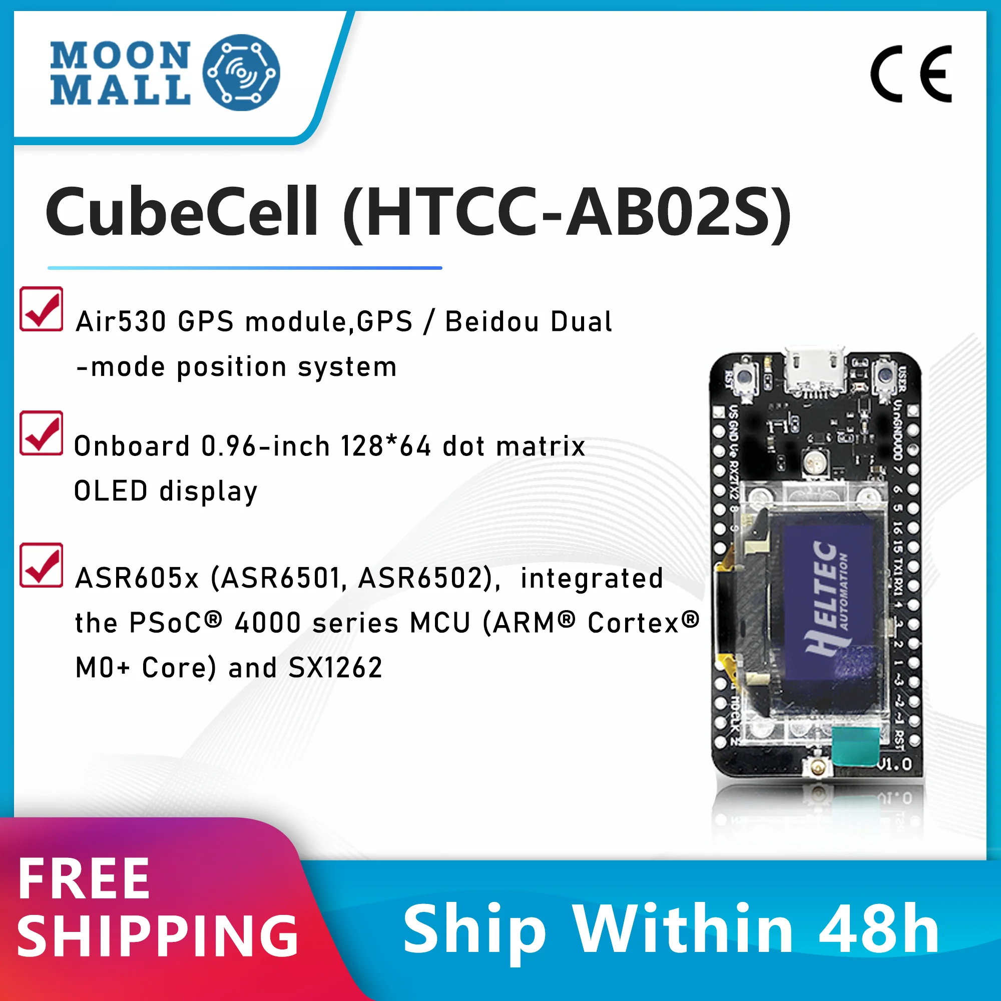 

Heltec Cubecell GPS-6502 ASR6502 LoRa GPS Węzeł/LoRaWAN Применение для Arduino с антенной