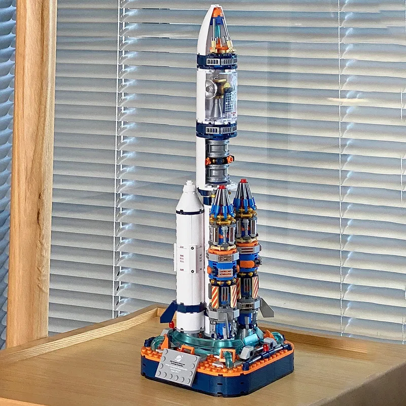 JK8501 Space Exploration series Zang-grade building blocks Super space rocket model assembly children's building blocks toy
