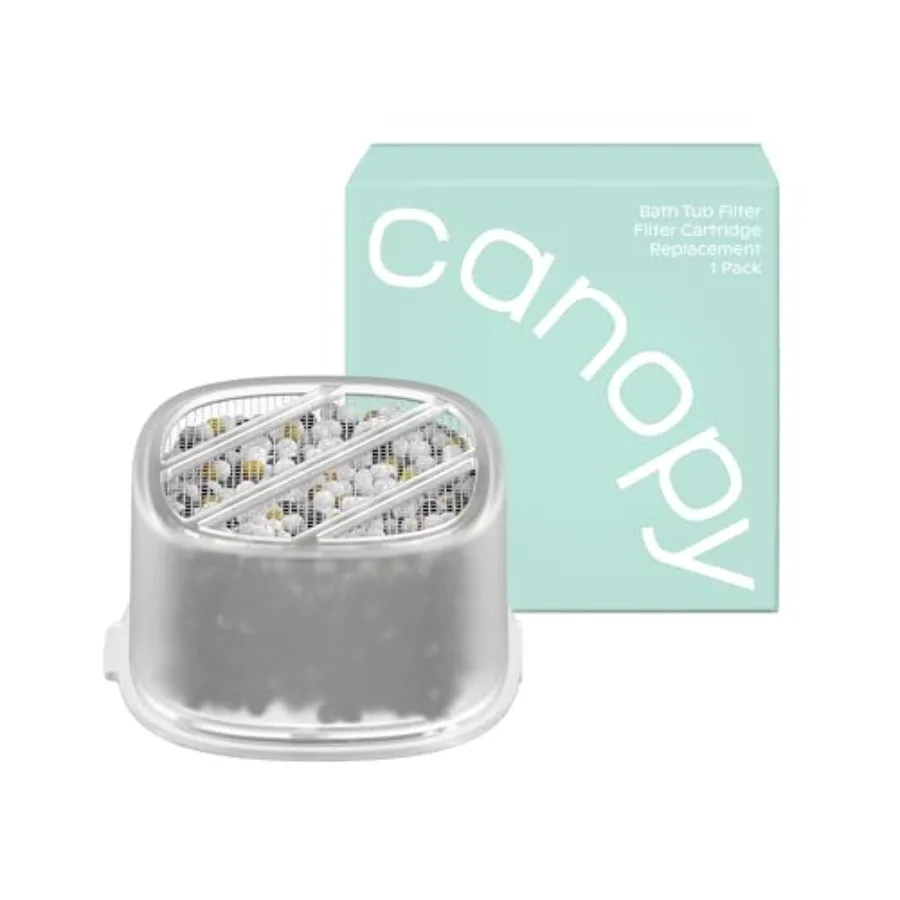 

Canopy Bath Tub Filter Cartridge Original Replacement Filter Compatible with Canopy Bath Tub Filters, BPA-Free, Replace Every 9