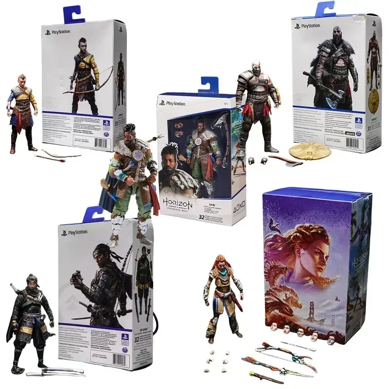 Aloy/Varl（Horizon）/Atreus(God of War5)/Kratos(God of War)/Ghost of Tsushima Action Figure Toys for Kids Gift Collectible Model