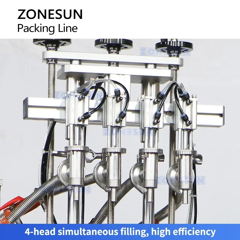 ZONESUN Línea de producción de envasado de pasta gruesa para máquina de llenado y tapado y etiquetado de productos cremosos ZS-FAL180D9