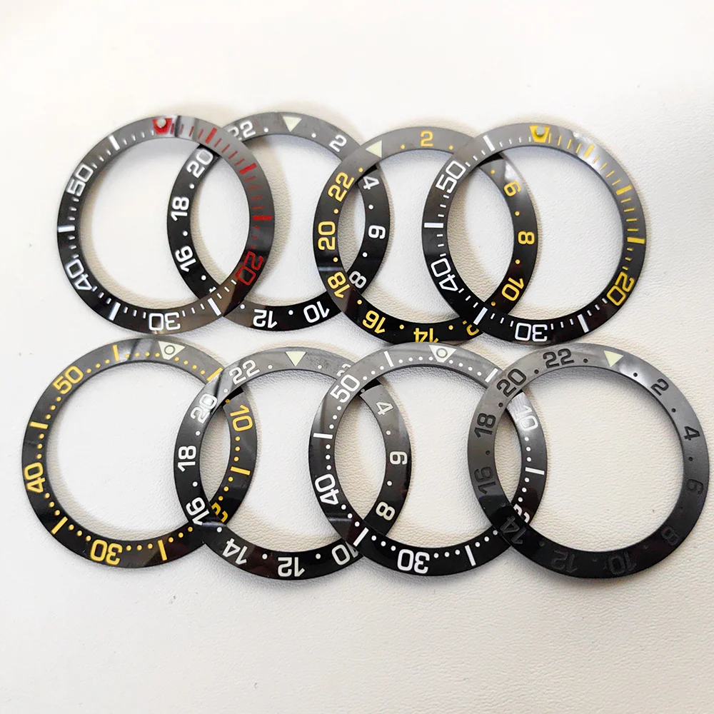 41-миллиметровое изогнутое керамическое кольцо, вставка для безеля самурая, подходит для King Samurai SRPF79K1 NH35 NH36, детали вставки для корпуса часов