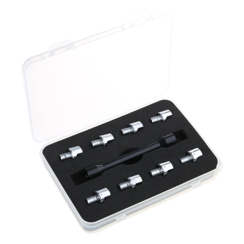 

Adjusting Spoke Tension Motorcycle Wrench Set For Most Motorbike Handle Repair Tool with 10 Pieces Hardened Tips 5.0~6.8