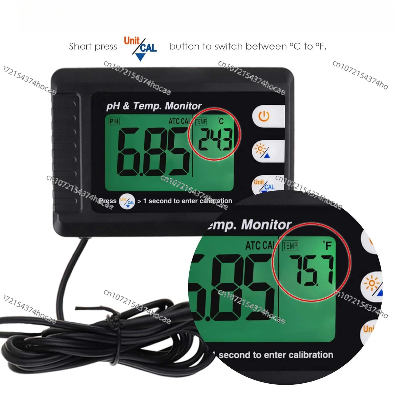 

Детектор качества воды, pH-тестер, PH-метр, настенная ручка, термометр, ph онлайн-аквариум