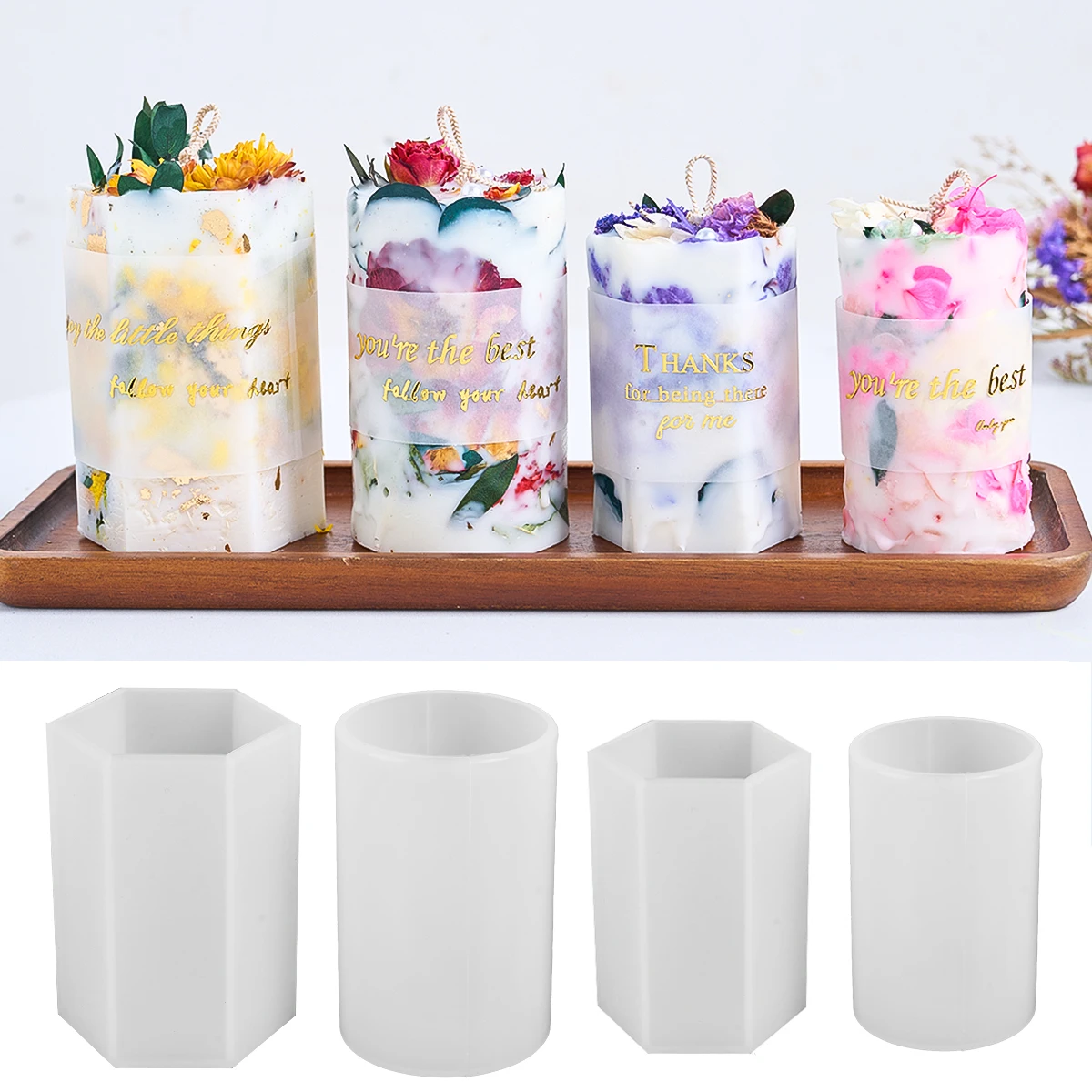 Geometrische zylindrische Kerze Silikonform DIY handgemachte Duftkerze Seifenform Handwerk Geschenk machen Kristall Harz Form Home Deco