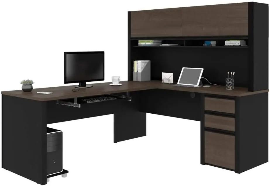 

This computer Computer Desk with Drawers, work surface provides room for you to spread out and multitask