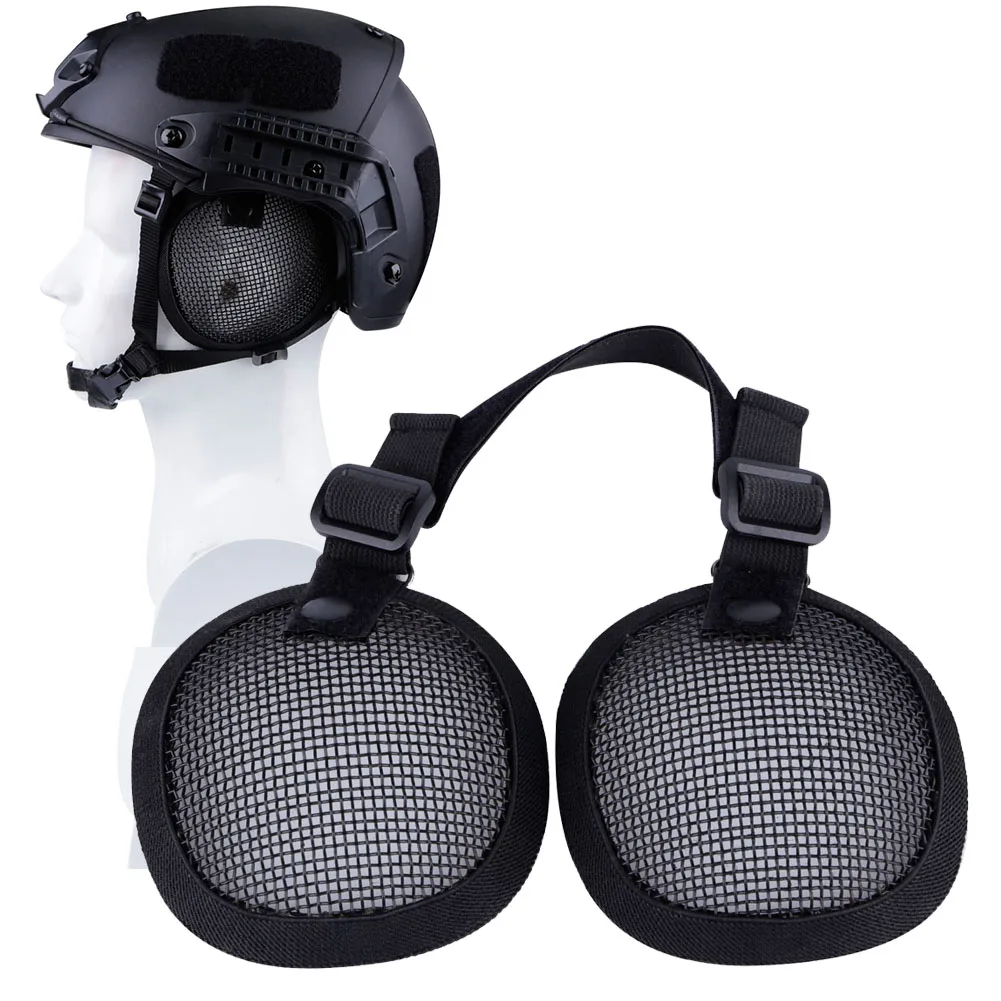 Tactical Steel Mesh Ear Protector Earmuff Military Hunting Airsoft Equipment Ear Protection Cover Paintball Accessories