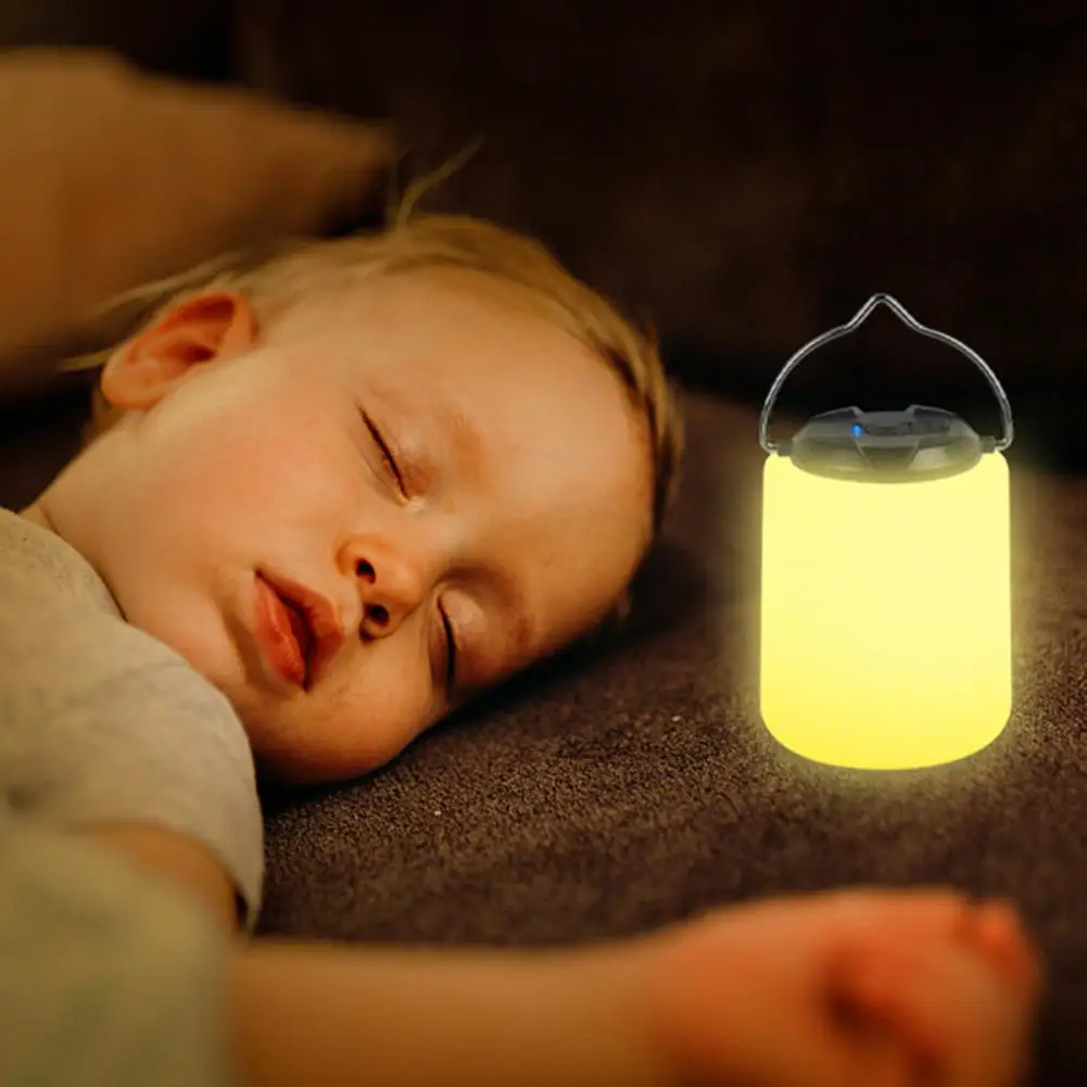 Bedside Light  Functional with Handle IP6 Waterproof  Kids Bedside Night Light Camping Accessory