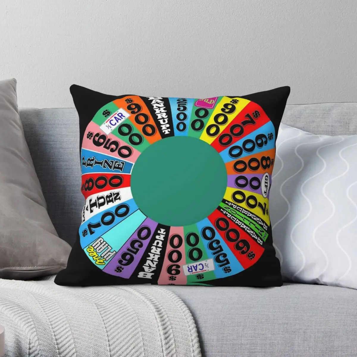 Wheel Of Fortune Wheel Prizes Pillowcase Polyester Linen Velvet Creative Zip Decorative Throw Pillow Case Room Cushion Cover