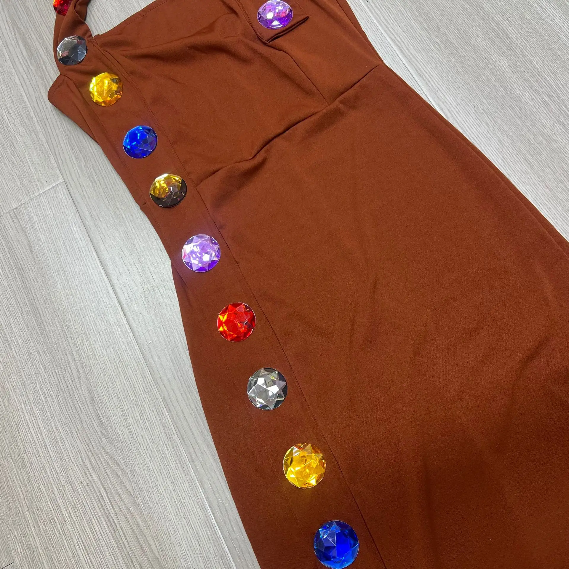 Sexy Rhinestone Crystal Patchwork Bodycon Dresses Woman Halter Sleeveless Backless Dress Female Party Clubwear Vestidos New