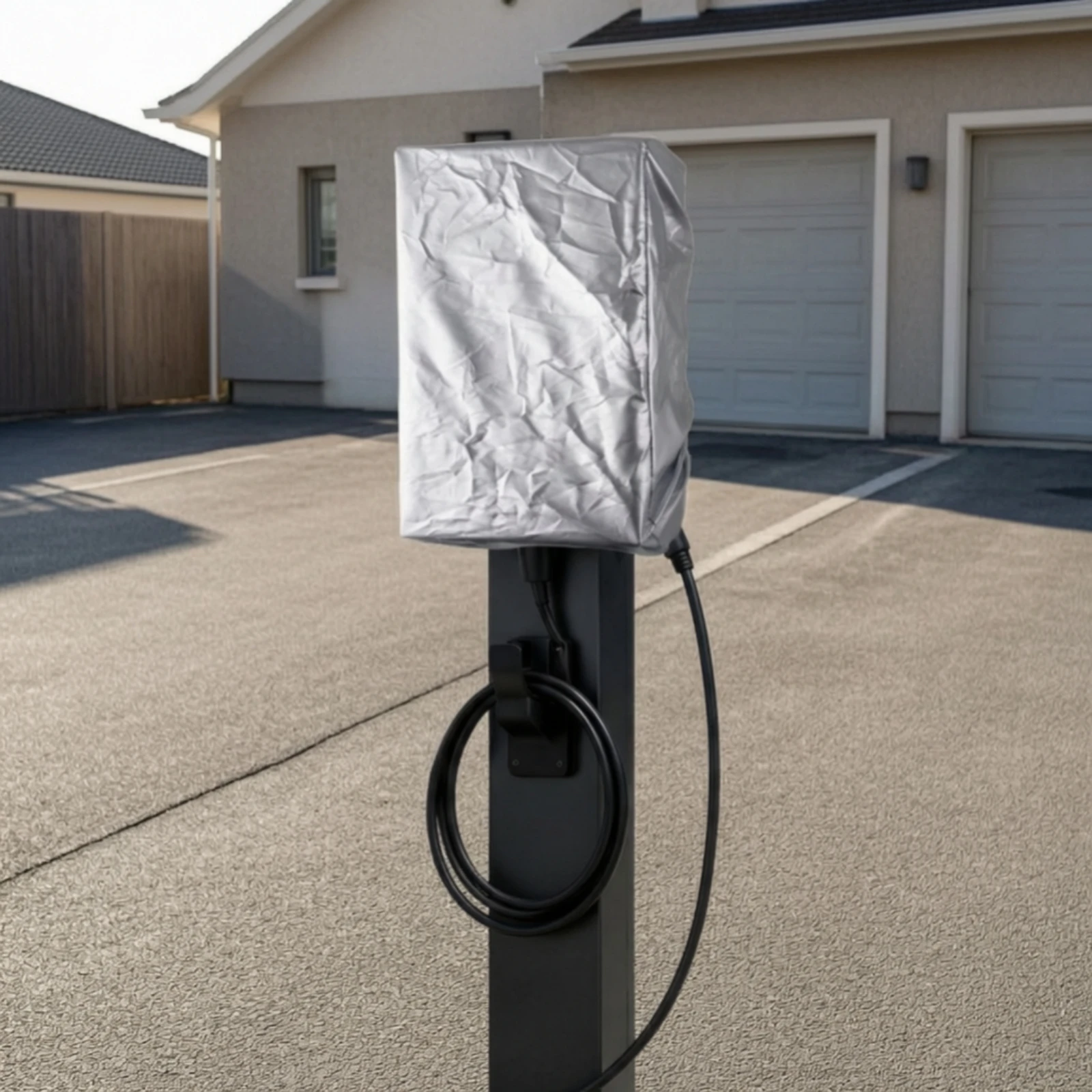 Weatherproof Electric Vehicle Charging Station Cover Waterproof EV Charger Cover Wall-Mounted All-Weather for Outdoor