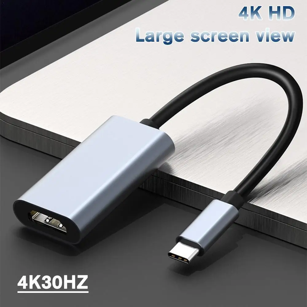 للهاتف اللوحي MHL هاتف أسود إلى كابل تلفزيون Typec إلى كابل عالي الدقة 4K 30 هرتز USB C إلى HDMI محول Thunderbolt 3 إلى HDMI محول