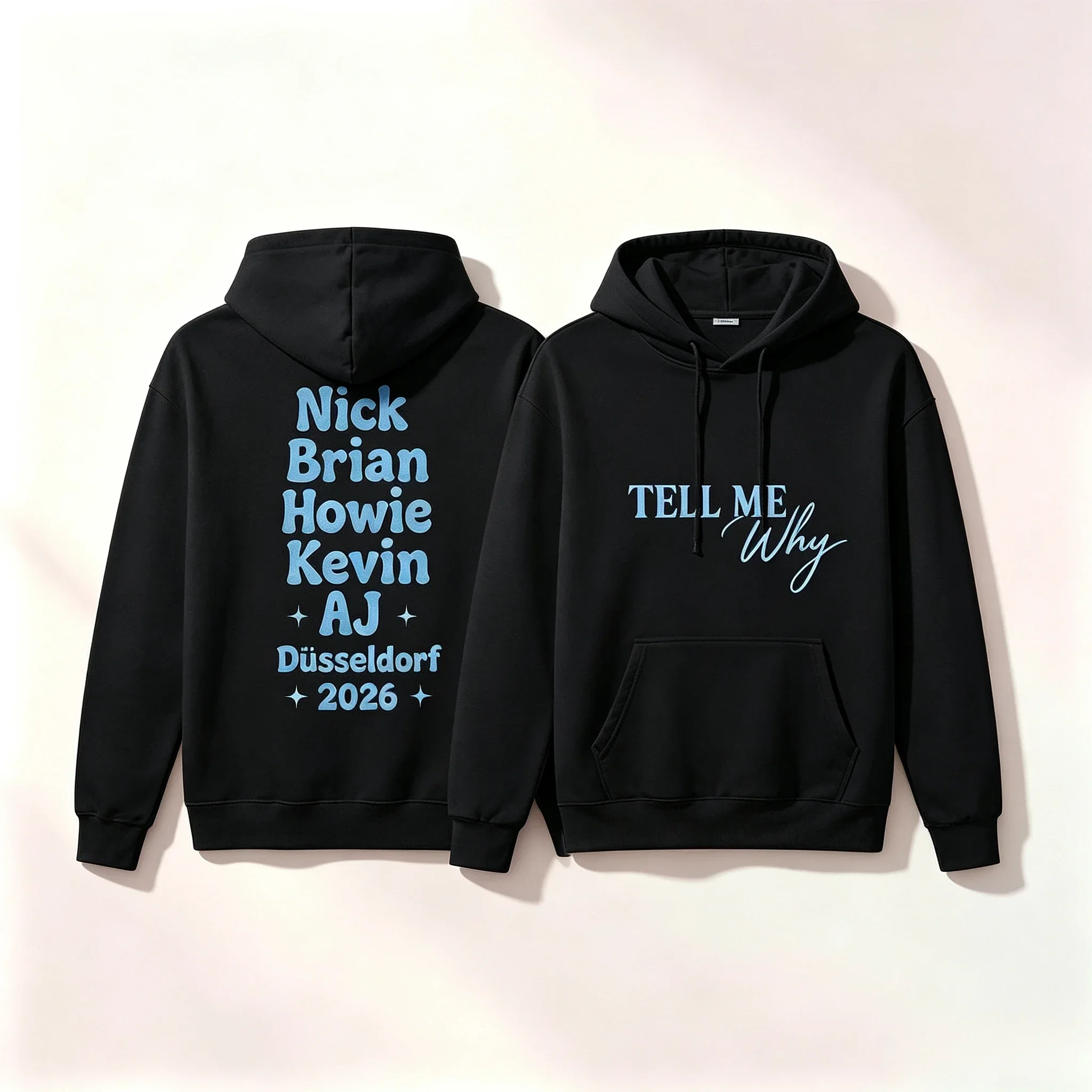 tribute to Backstreet Boys tour text print letter graphic hoodie 2D pullover sweatshirt music fan for men women casual top 2026