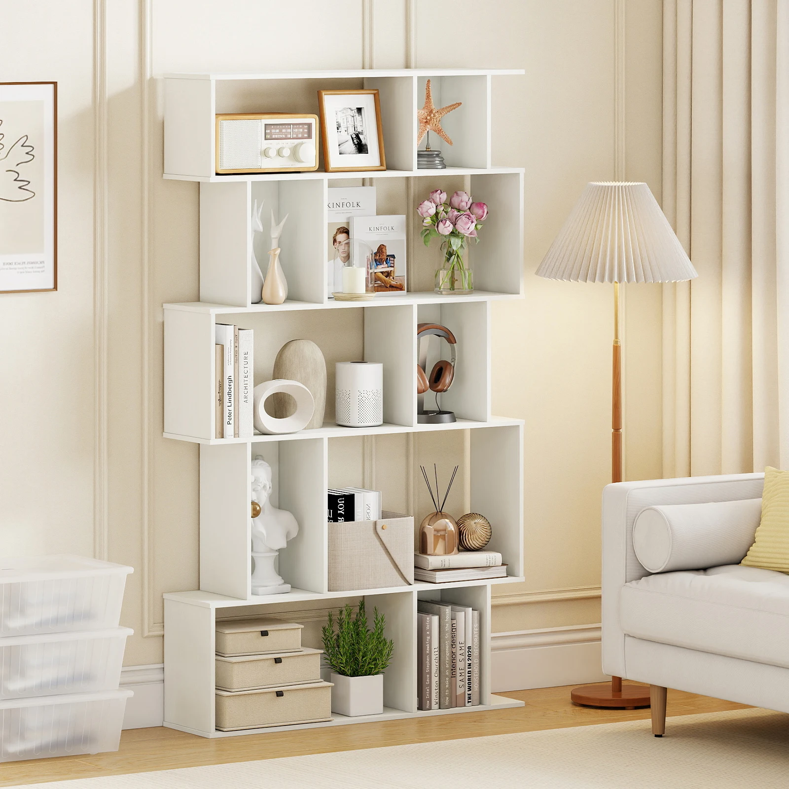 5 Katlı Geometrik Kitaplık, Aç - Bookshelf 5 Tier incelemesi ve fiyatı