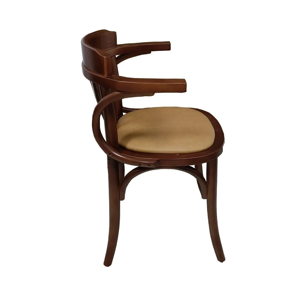 Kursi makan kayu solid bergaya retro