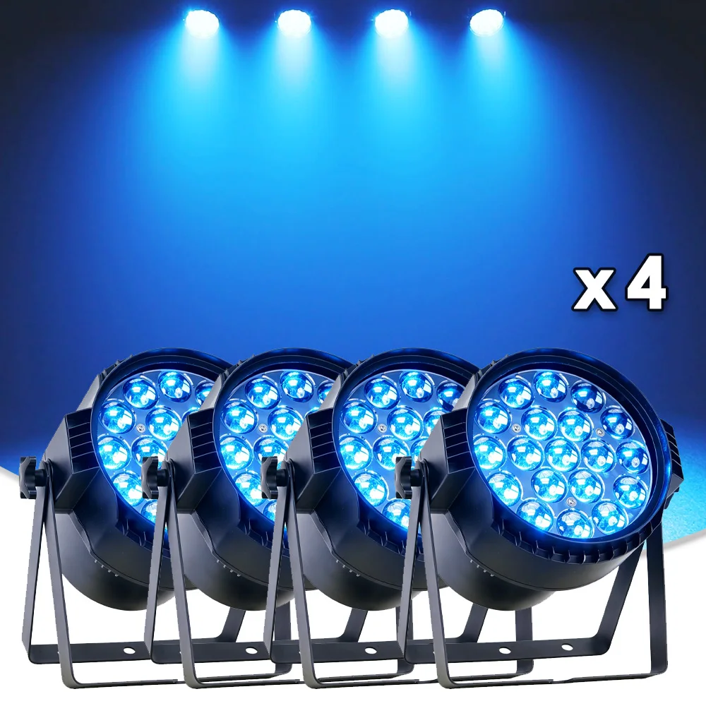 4PCS LED Aluminum 19x15w LED RGBW Zoom Par Lights Washing Strobe Effect For Club Bar DJ Disco Concert Wedding Stage Lighting