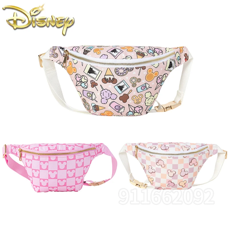 Disney Mickey New Women's Waist Bag Luxury Brand Fashion Women's Messenger Bag Cartoon Cute Women's Chest Bag High Quality