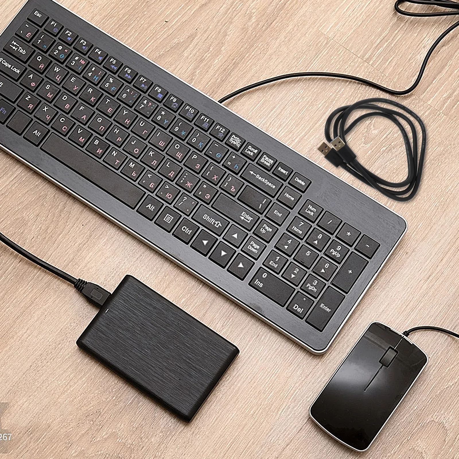 Double-Ended USB Data Cable High-Speed Male-to-Male for Laptop, PC, External HDD, File Sync & Charging