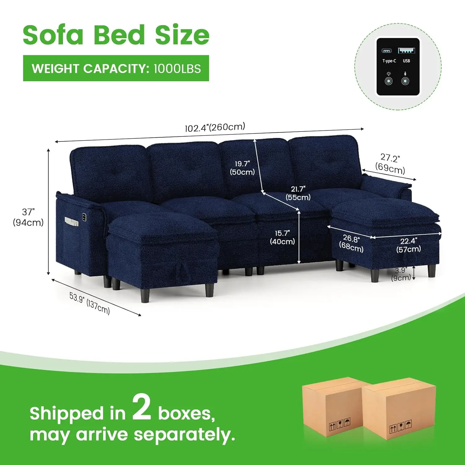 Thumbnail 2 - #54 Highest Rated Convertible Sofa Beds to Buy in 2026