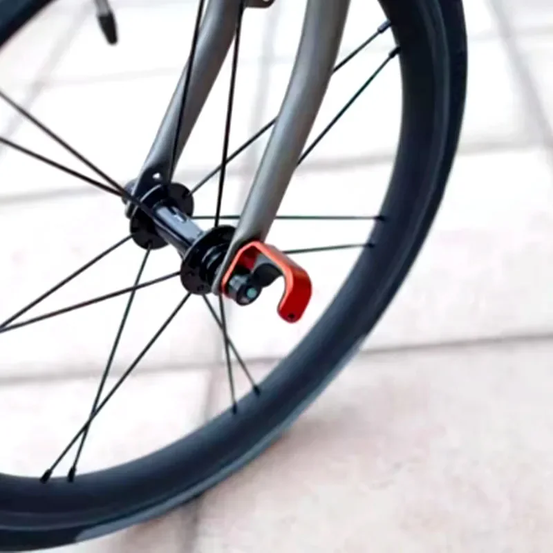 E Buckle For Brompton Folding Modification E-type Aluminum Alloy E-Shaped Hook Front Fork Hook E-Shaped Buckle view 2