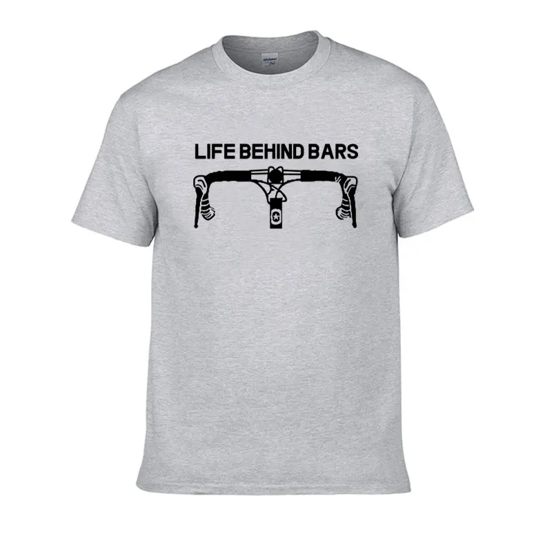 Summer tee Life Behind Bars Tees Funny Bicycle Sayings Triathlon Cycling Mountain Bike T Shirt Cotton Fashion Design Men T-Shirt