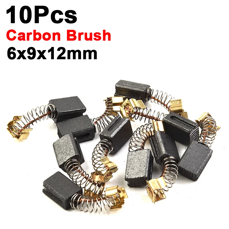 10Pcs Carbon Brush 6*9*12mm For CB406 CB407 CB418 CB419 191962-4 HR2432 HR2450 HR2450T Electric Tool Replacement Accessories