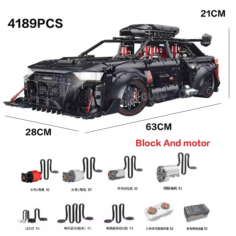 

10645 Technical 1:8 RC Sports Car Building Blocks Model Racing Bricks Gift Set Educational Halloween, Christmas gifts