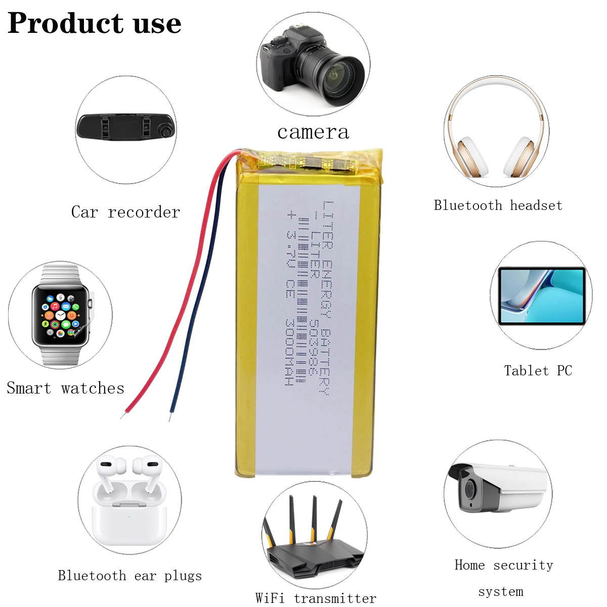 3.7V bateria litowo-polimerowa 503986 3000mAh urządzenia nawigacyjne akumulatory